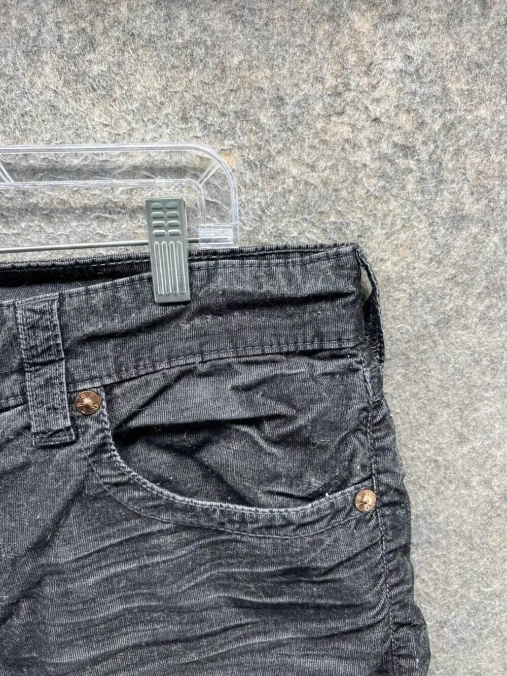 True Religion Ricky Jeans Men 34 Black Relaxed Straight Distressed Denim Vintage
